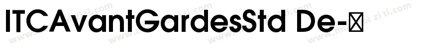 ITCAvantGardesStd De字体转换